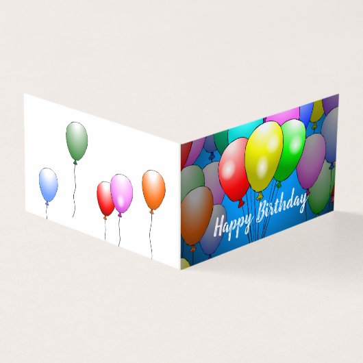 Liebliche und farbenfrohe Geburtstagsballons (Vorderseite)