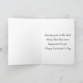 Liebliche Vintage Blume HerzValentinstag-Karte Feiertagskarte (Innenseite)