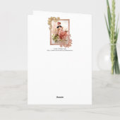Liebliche Vintage Dame in rosa Kleid Karte (Rückseite)