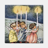 Liebliche Vintage Engel Magnet (Vorne)