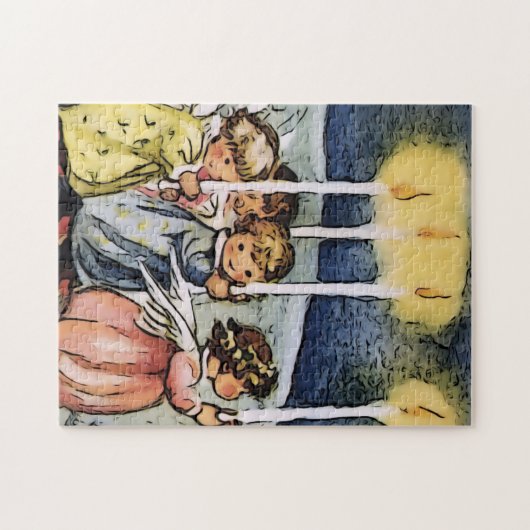 Liebliche Vintage Engel Puzzle (Horizontal)