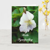 Liebliche Violet Sympathy Card Karte (Gelbe Blume)