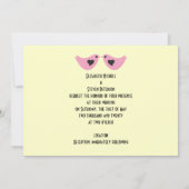 Liebliche Vögel auf Sakura Tree Einladungen Hochze (Rückseite)