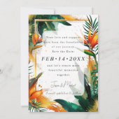 Liebliche Vögel des Paradieses Bliss Save The Date (Rückseite)