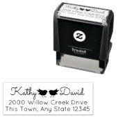 Liebliche Vogeladresse Permastempel (Beispiel)