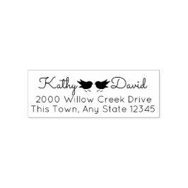 Liebliche Vogeladresse Permastempel