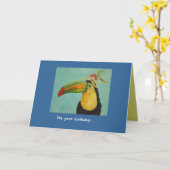 Liebliche VogelGeburtstagskarte Karte (Gelbe Blume)