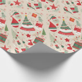 Liebliche Weihnachten wraping Papier. Geschenkpapier (Ecke)