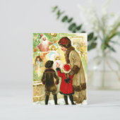 Liebliche Weihnachtsfeier Feiertagspostkarte (Stehend Vorderseite)