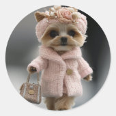 Liebliche Welpenaufkleber Runder Aufkleber (Vorderseite)