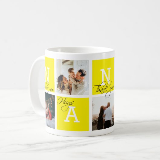 Liebliche Wertschätzung Gruscha 5 Foto Collage Gel Kaffeetasse (Vorderseite Links)