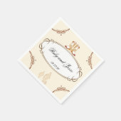 Liebliche Western Dark Brown Hochzeit Serviette (Ecke)