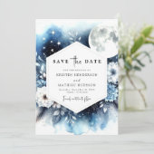 Liebliche Whimsy Moonlit Wedding Save The Date (Stehend Vorderseite)
