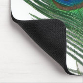 Liebliche White Peacock Feather Mouse Pad Mousepad (Ecke)