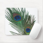 Liebliche White Peacock Feather Mouse Pad Mousepad (Mit Mouse)