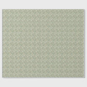 Liebliche Wiesenblumen auf Grün Geschenkpapier (Flach)