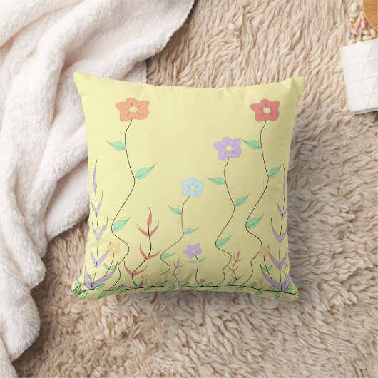 Liebliche Wildblumen Kissen (Decke)