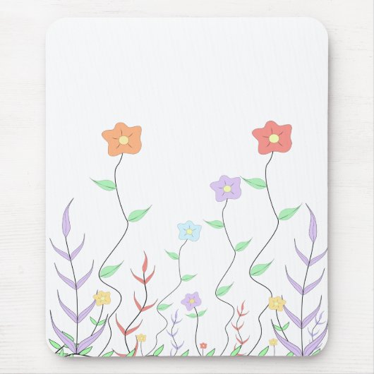 Liebliche Wildblumen Mousepad (Vorne)