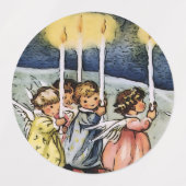 Liebliche Winterangels Etiketten (Design 1)