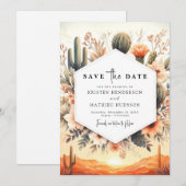 Liebliche Wüstenhochzeit Save The Date (Vorne/Hinten)