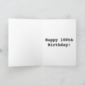 Liebliche Ziege 100. Geburtstagskarte Karte (Innenseite)