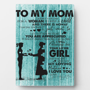 Liebliche Zitate meiner Mama   Geschenk für Mutter Fotoplatte