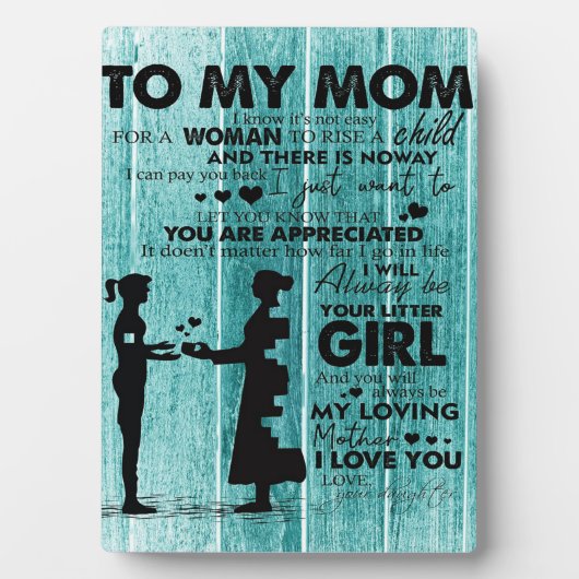 Liebliche Zitate meiner Mama | Geschenk für Mutter Fotoplatte (Vorderseite)