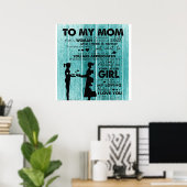 Liebliche Zitate meiner Mama | Geschenk für Mutter Poster (Heimbüro)