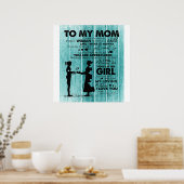 Liebliche Zitate meiner Mama | Geschenk für Mutter Poster (Küche)