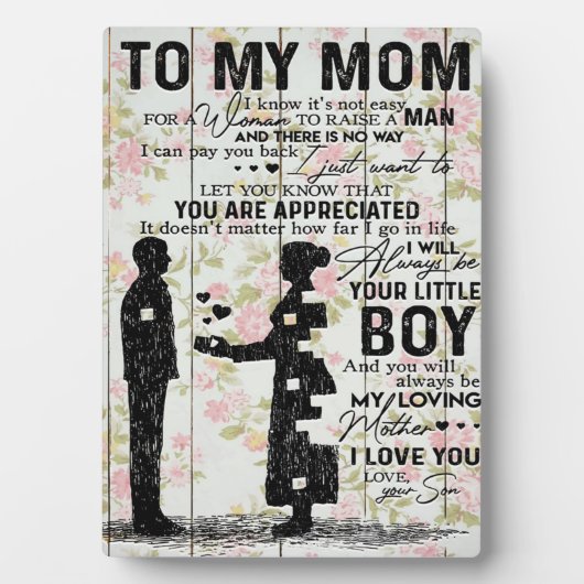 Liebliche Zitate meiner Mama, Mama vorhanden Fotoplatte (Vorderseite)