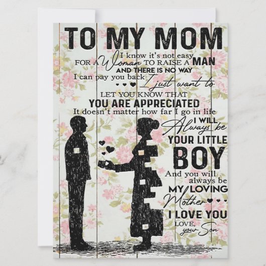 Liebliche Zitate zu meiner Mama, Mama vorhanden, (Vorderseite)