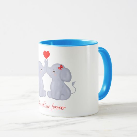 Liebliche zwei Elefanten Coffee Tasse (VorderseiteRechts)
