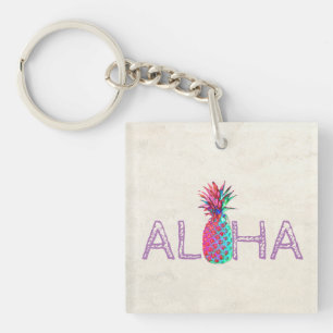 Lieblicher Aloha Hawaiianischer Ananas Schlüsselanhänger
