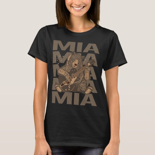 Lieblicher Bär - Name Mia T-Shirt (Vorderseite)