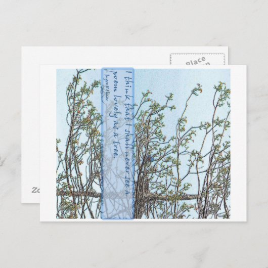 Lieblicher Baum Postkarte (Vorne/Hinten)