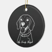 Lieblicher Beagle Keramik Ornament (Links)