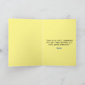 Lieblicher Blue & Yellow Gamer Controller Geburtst Karte (Innenseite)