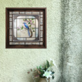 Lieblicher Bluebird über blühende Weinberge Fliese