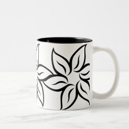 Lieblicher Blumencocktail Zweifarbige Tasse