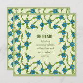 Lieblicher Blumengeburtstag CC1278 Ich selbst Einl Einladung (Vorne/Hinten)