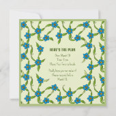 Lieblicher Blumengeburtstag CC1278 Ich selbst Einl Einladung (Rückseite)