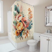 Lieblicher Boho Fall Bouquet Duschvorhang (Beispiel)