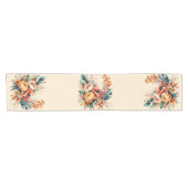 Lieblicher Boho Fall Bouquet Kurzer Tischläufer (Horizontal)