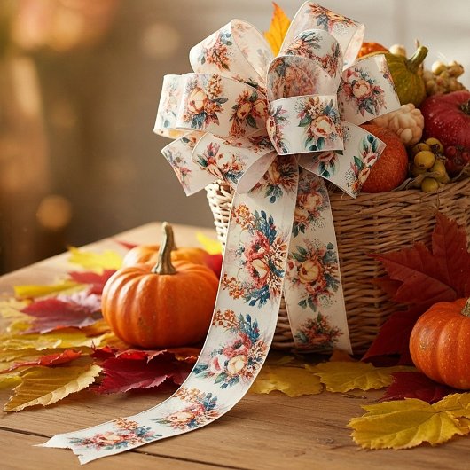Lieblicher Boho Fall Bouquet Satinband