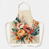 Lieblicher Boho Fall Bouquet Schürze (Vorderseite)