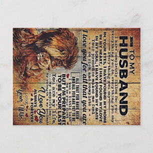 Lieblicher Brief an Ehemann Liebliches Geschenk Ankündigungspostkarte