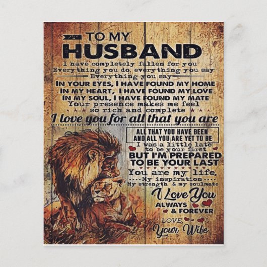 Lieblicher Brief an Ehemann | Liebliches Geschenk Flyer (Vorne)