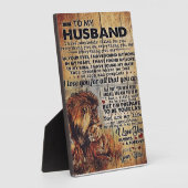 Lieblicher Brief an Ehemann | Liebliches Geschenk  Fotoplatte (Seite)