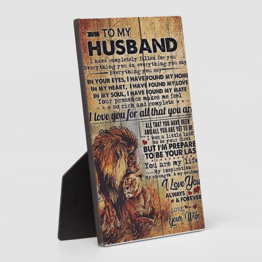 Lieblicher Brief an Ehemann | Liebliches Geschenk Fotoplatte (Seite)