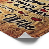 Lieblicher Brief an Ehemann | Liebliches Geschenk  Poster (Ecke)